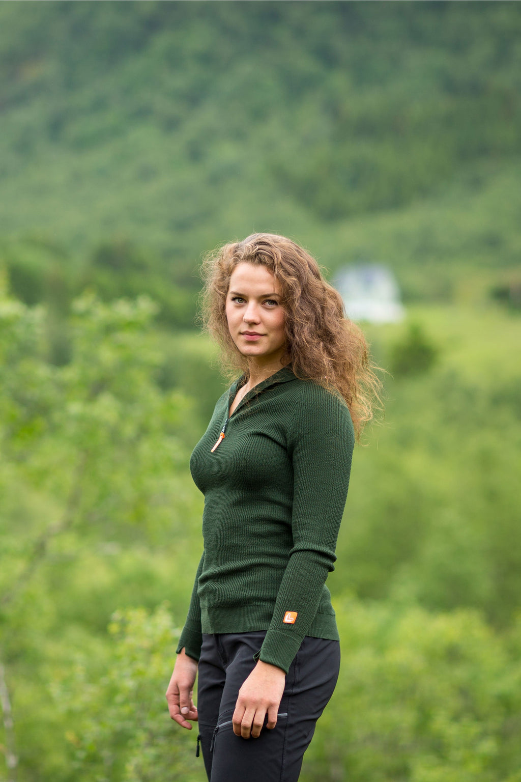 Anti-Tex 2.0 Half Zip Wool Sweater, Olive green